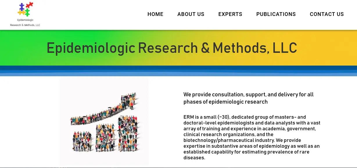 The homepage of Epidemiology Research Methods.